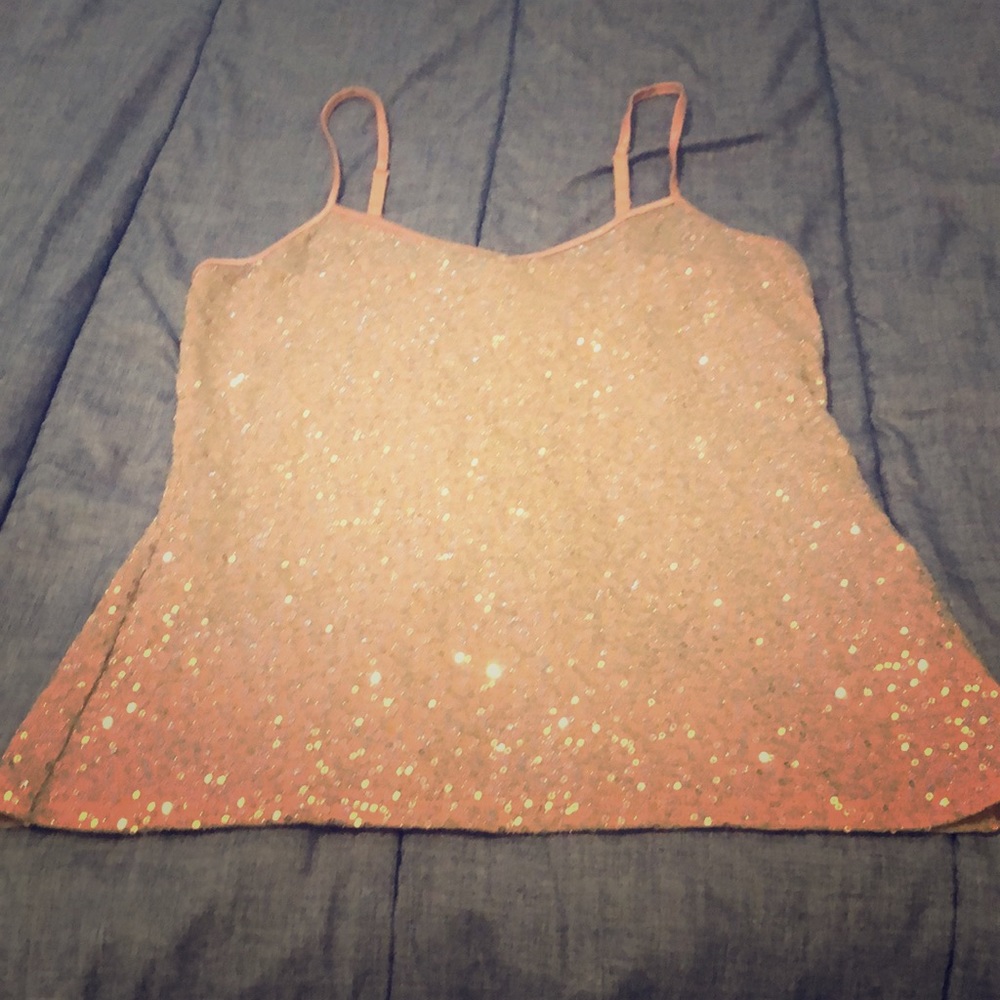 Pink sparkle tank-top